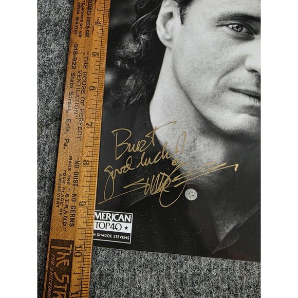 Autographed Shadoe Stevens American Top 40 Promo Photo 8x10 Black White - Picture 3 of 5